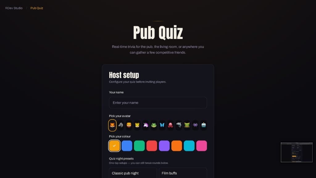 PUB QUIZ game preview